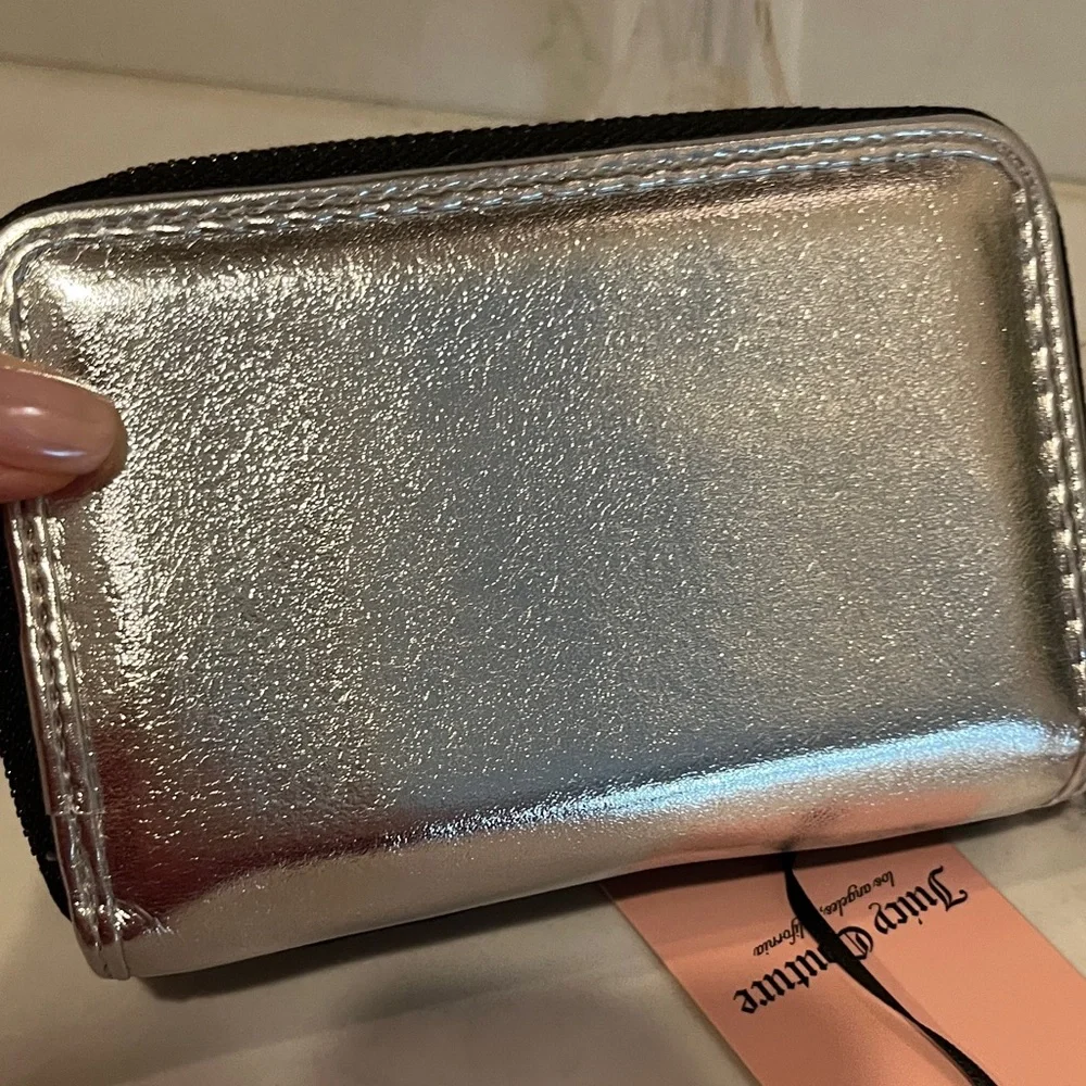 NWT Juicy Couture Black and Silver Rhinestone Wallet